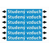 Značení potrubí ISO 20560, studený vzduch